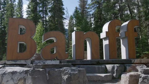Welcome to Banff sign Video stock 115922511