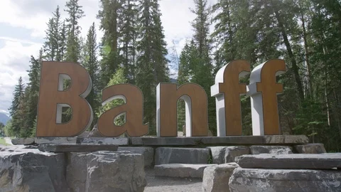 Welcome to Banff sign Video stock 115922698