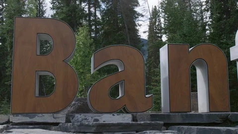 Welcome to Banff sign Video stock 115922702