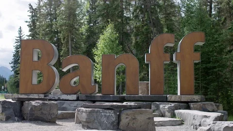 Welcome to Banff sign Video stock 115922826