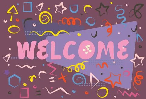 Welcome banner design Stock Illustration