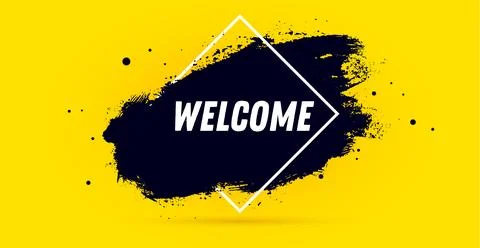 Welcome. Banner, speech bubble Stock Illustration
