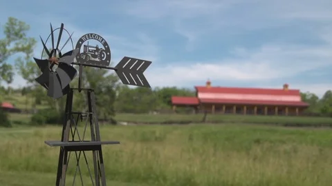Welcome Barn Sign (120fps) Stock Footage 87094571