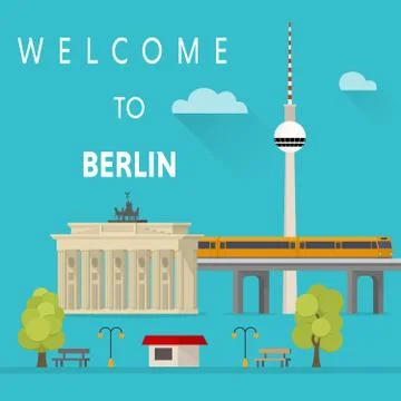 Welcome to Berlin. Vector illustration Stock Illustration