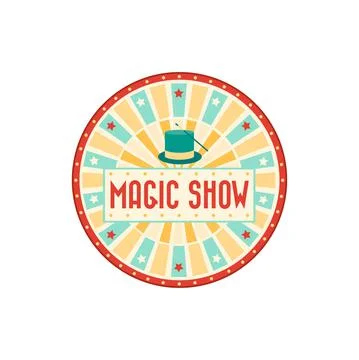 Welcome to big top circus magic show advert banner Illustrazione stock