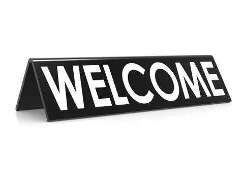 Welcome in black Stock Illustration
