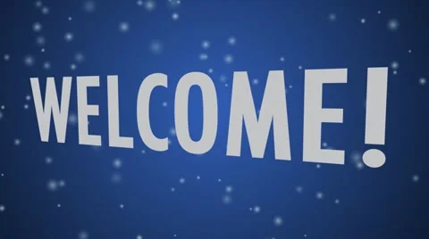 Welcome Blue Stock Footage 10908383