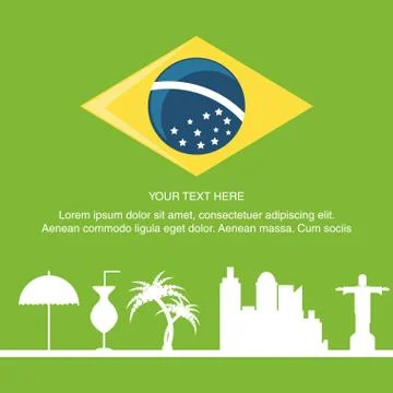 Welcome to brazil design Ilustração Stock
