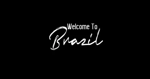 Welcome To Brazil Dissolve Transition Effect on Animation Brush Text Stock Footage 152867016