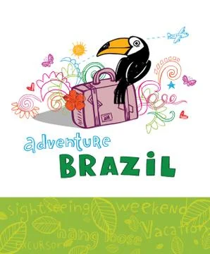 Welcome to Brazil Stock Illustration