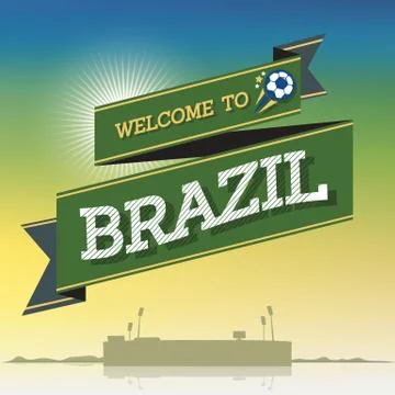 Welcome to Brazil Stock Illustration