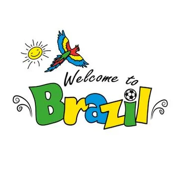 Welcome to Brazil Stock Illustration