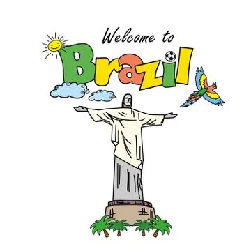 Welcome to Brazil Illustrazione stock