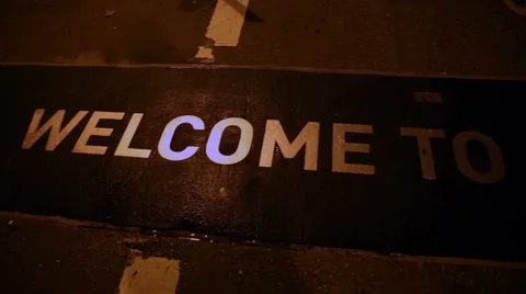 Welcome to Brooklyn Sign Stock Footage 44235559
