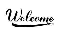 welcome modern calligraphy hand lettering typography greeting