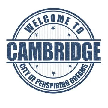 Welcome to Cambridge stamp Stock Illustration