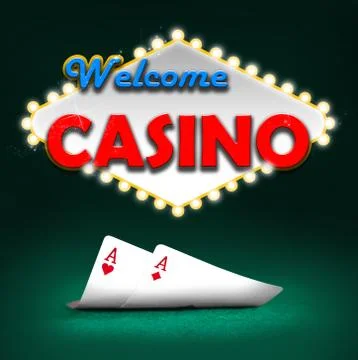 Welcome casino Stock Illustration