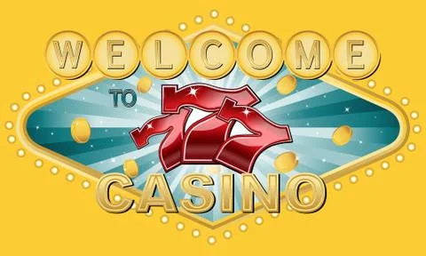 Welcome to casino Stock Illustration