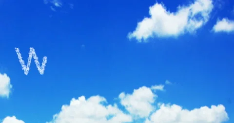Welcome cloud word on the blue sky and white clouds Video stock 67837335
