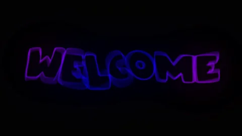 Welcome Creative Typography Text Animation with wavy color lines. 4k motion Stock Footage 152955330