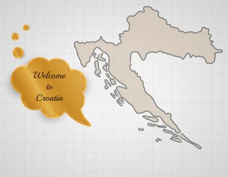 Welcome to croatia Illustrazione stock