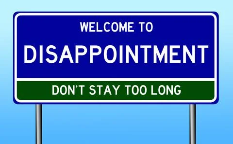 Welcome to disappointment Stock Illustration