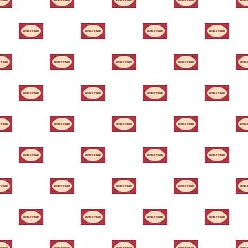 Welcome doormat repeating pattern on white background 스톡 일러스트
