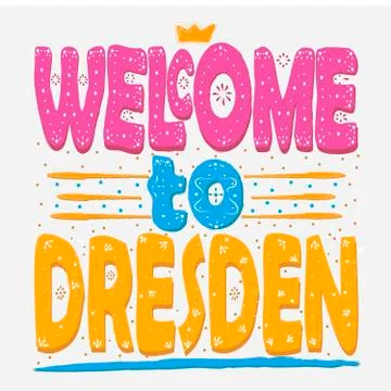 Welcome to Dresden. Illustrazione stock