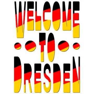 Welcome to Dresden. Illustrazione stock