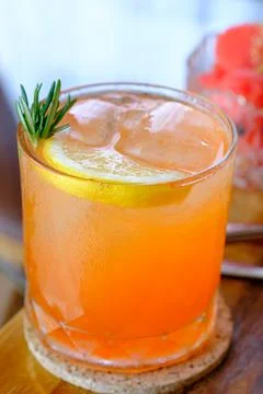 Welcome drinks on the table Stock Photos