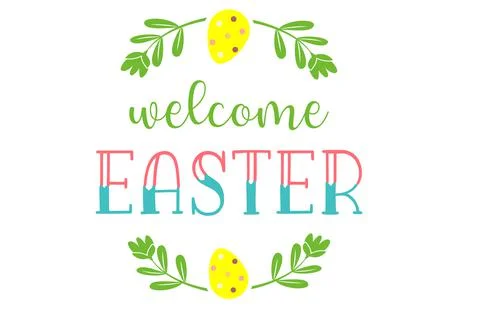 Welcome easter typography design Stock-Illustration