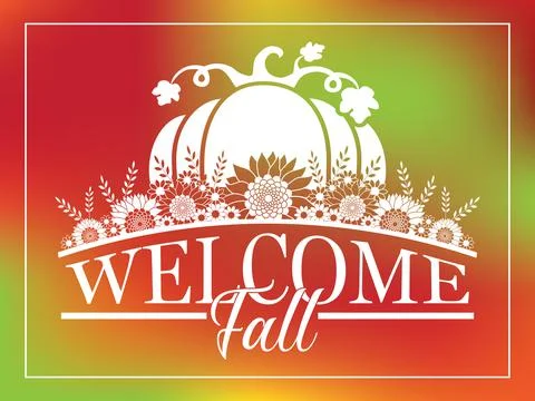 Welcome fall 3 Stock Illustration