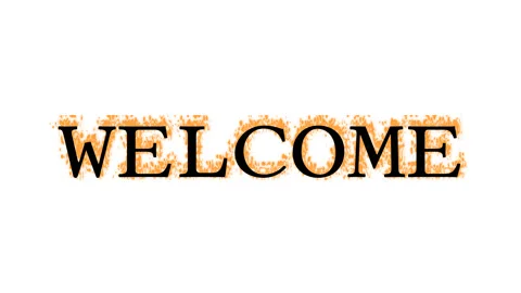 Welcome fire text effect white isolated background Stock-Footage 138071829