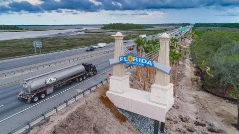 Welcome To Florida Sign Stock Photos