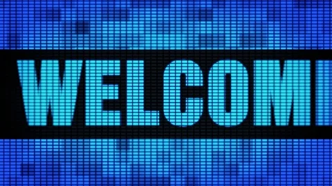 welcome Front Text Scrolling LED Wall Pa... | Stock Video | Pond5