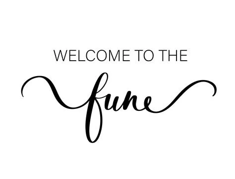 Welcome to the Fun Decorative Cursive Typography Illustration Stock Illustration