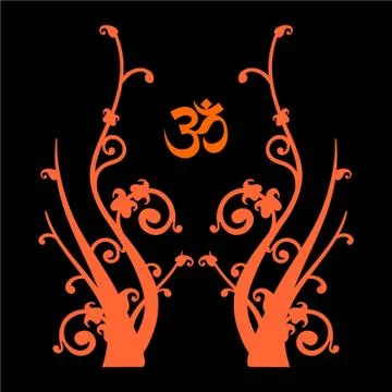 Welcome gate design with OM Laser cut cnc panel design for metal Stock Illustration