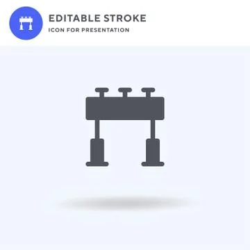 Welcome Gate icon vector, filled flat sign, solid pictogram isolated on white Stock Illustration