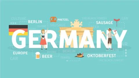 Welcome to Germany. Ilustración de archivo