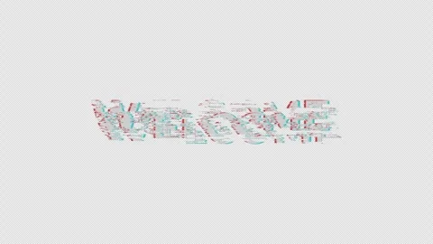 Welcome Glitch Effect. Stock Footage 301642712