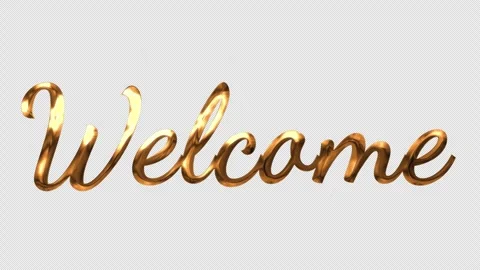 Welcome gold text animation. Stock Footage 310349049