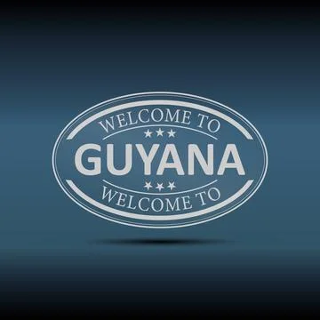 Welcome to guyana. vector illustration. Suitable for greeting card, poster and Stock Illustration