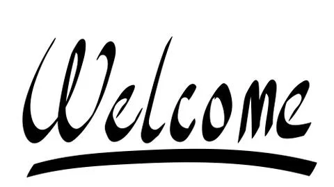 Welcome hand writing template background Stock Illustration