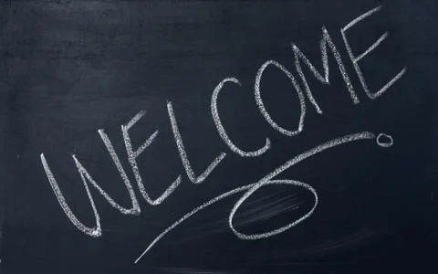 Welcome handwritten Stock Photos