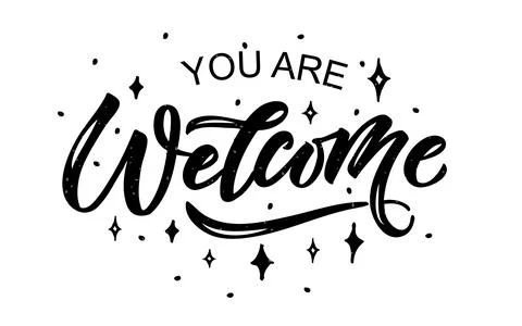Welcome handwritten poster on background. Hand sketched Welcome lettering Stock Illustration