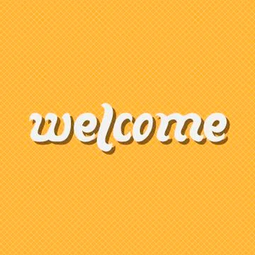 Welcome. Handwritten Text Stock Illustration