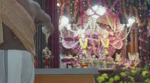 Welcome on the hare krishna ceremony Stock Footage 60689574