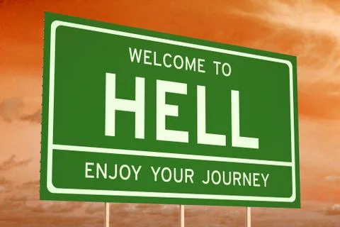Welcome to Hell concept Stock Illustration
