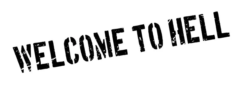 Welcome to hell rubber stamp Stock-Illustration