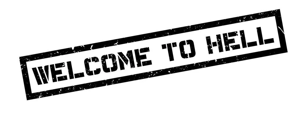 Welcome to hell rubber stamp Stock-Illustration